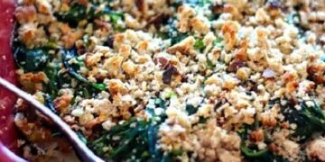 Bacalhau com Farinheira, Grelos e Broa