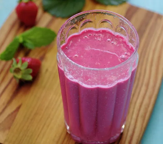 Batido de Morango com Beterraba