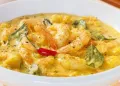 Caril de Gambas e Peixe