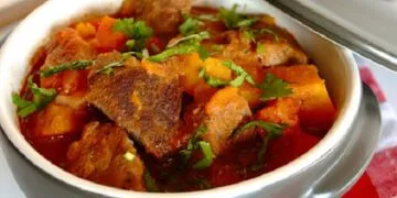 Caril de Vaca com Batata-Doce