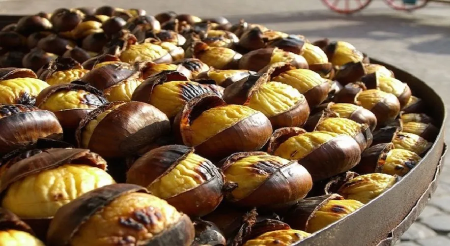 Castanhas Assadas no Forno