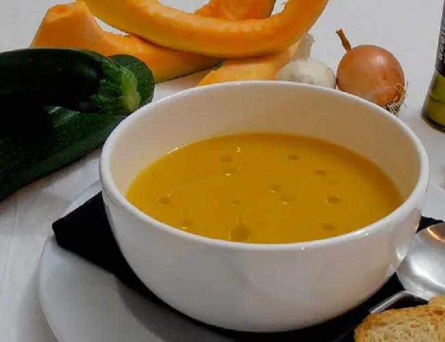 Creme de Abóbora e Courgete