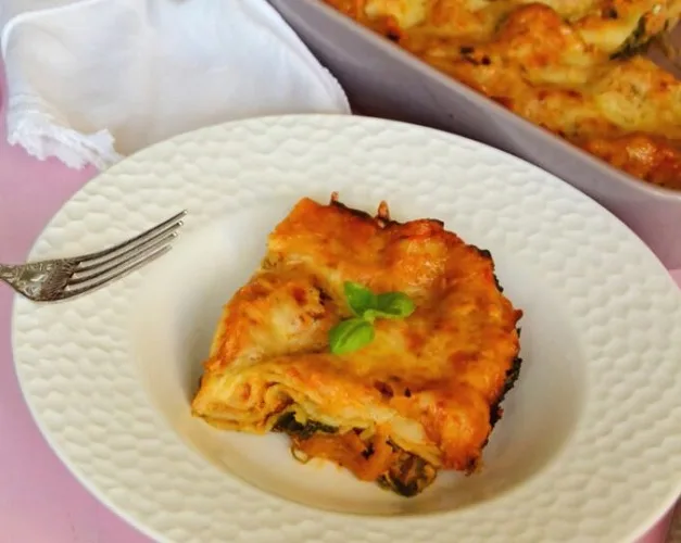 Lasanha de Atum e Espinafres