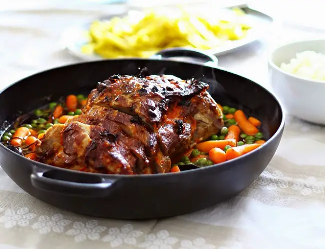 Lombo Assado com Legumes