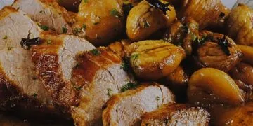 Lombo de Porco Assado com Castanhas