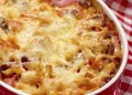 Massa com Presunto e Queijo no Forno