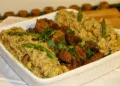 Migas de Espargos com Carne de Porco