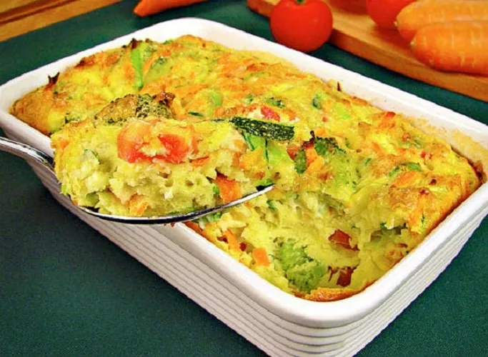 Omelete de Legumes no Forno