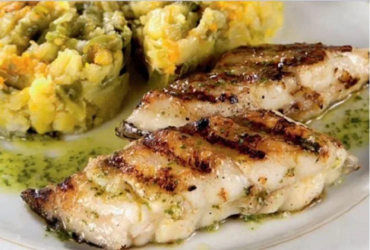 Peixe-espada com Migas