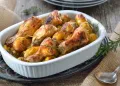 Pernas de Frango com Batatas no forno