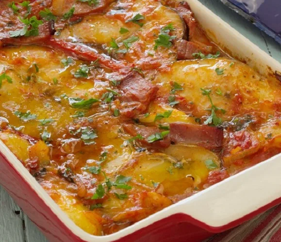 Pescada no Forno com Presunto