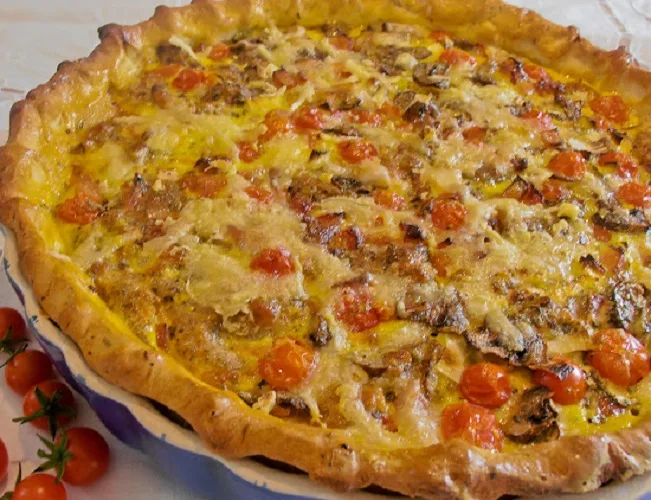 Quiche de Alheira com Legumes