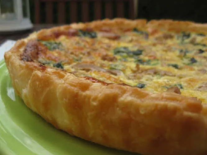 Quiche de Atum e Espinafres