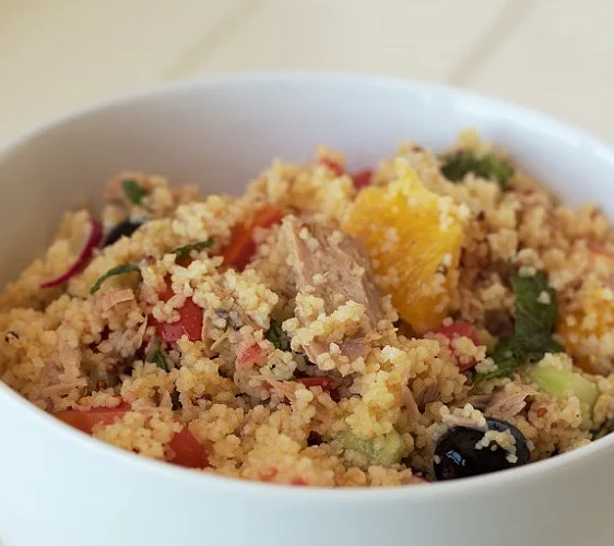 Salada de Couscous com Atum e Laranja