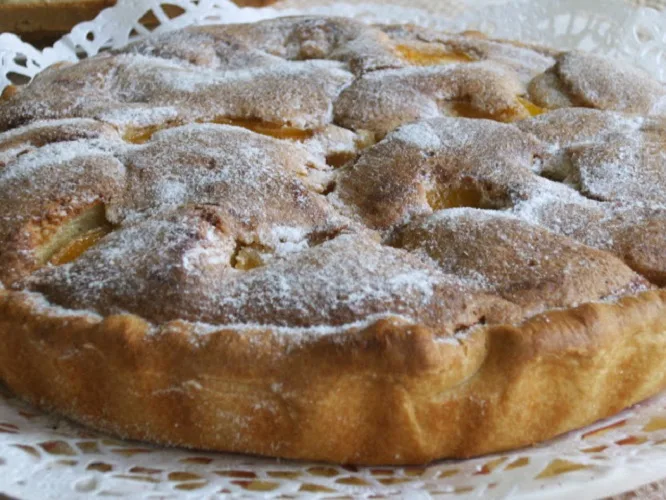 Tarte de Pêssego e Amêndoa