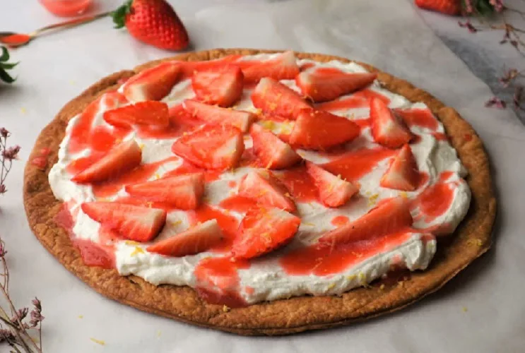 Tarte rápida de Natas e Morangos